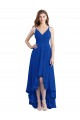 Comprar Linha A Alças finas Chiffon Alto Baixo Azul Real Alto Baixo, Vestidos de Madrinha