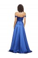 Comprar Linha A Amor Cetim Elástico Comboio Varredela Azul Real Vestidos de Madrinha / Vestidos de Noite / Vestidos de Festa