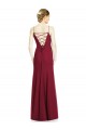Comprar Sereia Alças finas Chiffon Comprimento Chão Borgonha Vestidos de Madrinha