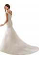 Comprar Bainha Fora do Ombro Tule Comboio Capela Branco Vestidos de Noiva