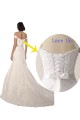 Comprar Sereia Fora do Ombro Renda Comboio Capela Branco Vestidos de Noiva