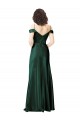 Comprar Linha A Alças finas Cetim Elástico Comprimento Chão Caçador Verde Vestidos de Madrinha / Vestidos de Noite / Vestidos de Festa