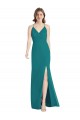 Comprar Sereia Decote V Chiffon Comprimento Chão Caçador Verde Vestidos de Madrinha