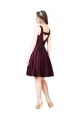 Comprar Linha A Barco Cetim Comprimento Joelho  Vestidos de Madrinha / Vestidos de Festa / Vestidos de Cocktail / Vestidos de Homecoming