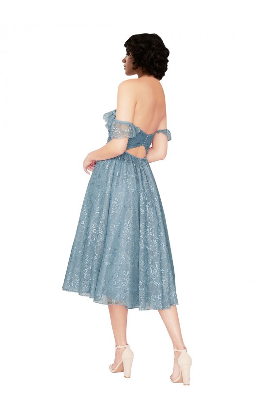 Comprar Linha A Amor Renda Comprimento Joelho  Vestidos de Madrinha / Vestidos de Cocktail / Vestidos de Homecoming