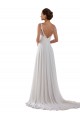 Comprar Linha A Amor  Chiffon Comboio Capela Marfim Vestidos de Noiva