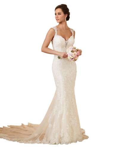 Comprar Sereia Amor  Renda Comboio Capela Marfim Longo Vestidos de Noiva