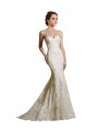 Comprar Sereia Amor Cetim & Renda Comboio Capela Marfim Vestidos de Noiva