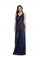 Comprar Bainha Decote V Lantejoulas Comprimento Chão Marinha Negra Vestidos de Madrinha / Vestidos de Noite / Vestidos de Festa