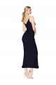 Comprar Sereia Decote Alto Chiffon Comprimento Joelho Marinha Negra Vestidos de Madrinha / Vestidos de Noite / Vestidos de Festa / Vestidos de Cocktail / Vestidos de Homecoming