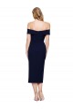 Comprar Sereia Amor Crepe Esticado Comprimento Midi Marinha Negra Vestidos de Madrinha / Vestidos de Noite / Vestidos de Festa / Vestidos de Cocktail / Vestidos de Homecoming