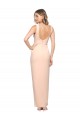 Comprar Bainha Decote Quadrado Crepe Esticado Comprimento Chão Nu Vestidos de Madrinha / Vestidos de Noite / Vestidos de Festa
