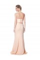 Comprar Sereia Decote Alto Crepe Esticado Comprimento Chão Nu Longo Vestidos de Madrinha / Vestidos de Noite / Vestidos de Festa