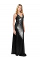 Comprar Linha A Decote V Lantejoulas Comprimento Chão Preto Vestidos de Madrinha / Vestidos de Noite / Vestidos de Festa