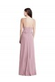 Comprar Linha A Cabeçada Chiffon Comprimento Chão Prímula Longo Vestidos de Madrinha
