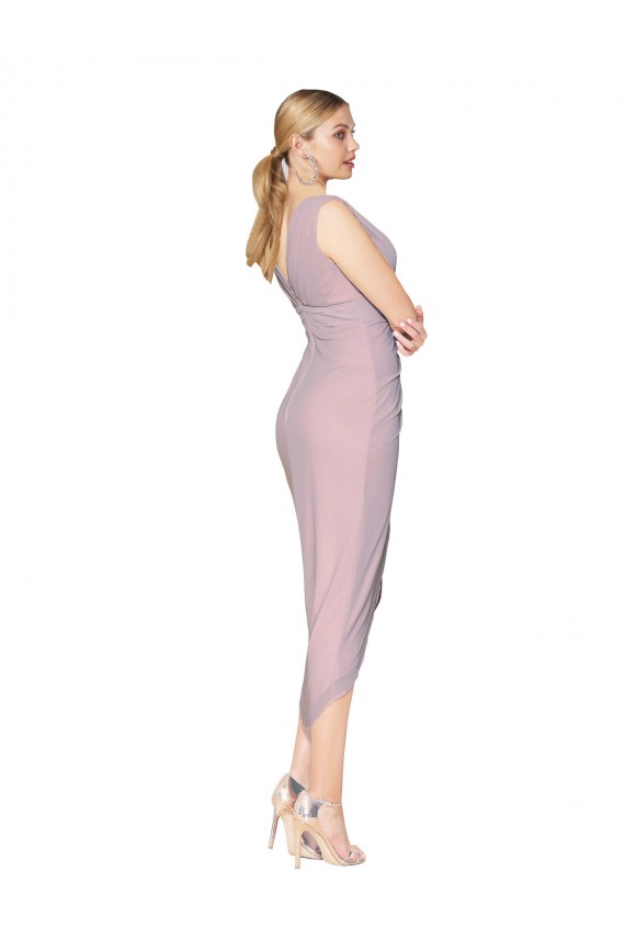 Comprar Sereia Decote Alto Chiffon Alto Baixo Prímula Vestidos de Madrinha / Vestidos de Noite / Vestidos de Festa