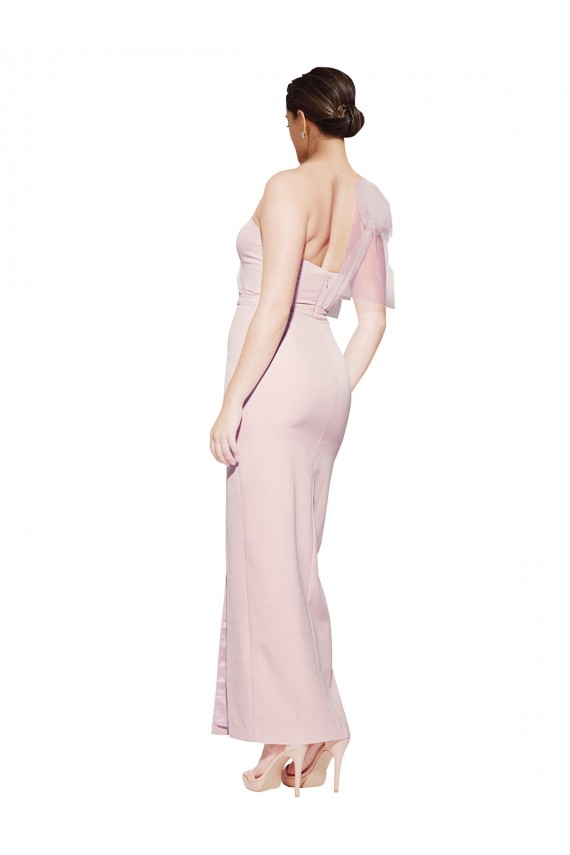 Comprar Bainha Amor Crepe Esticado Comprimento Chão Rosa Vestidos de Madrinha / Vestidos de Noite / Vestidos de Festa