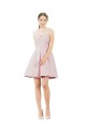 Comprar Linha A Amor Cetim Comprimento Joelho Rosa Vestidos de Madrinha / Vestidos de Cocktail / Vestidos de Homecoming