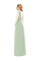 Comprar Linha A Alças finas Chiffon Comprimento Chão Sábio Vestidos de Madrinha