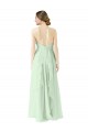 Comprar Linha A Cabeçada Chiffon Comprimento Chão Sábio Vestidos de Madrinha