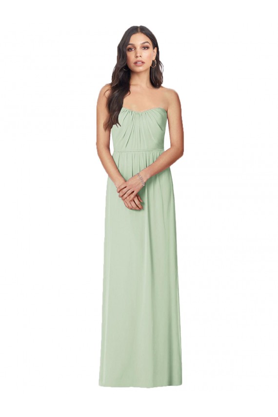 Comprar Trombeta Sem alças Chiffon Comprimento Chão Sábio Vestidos de Madrinha