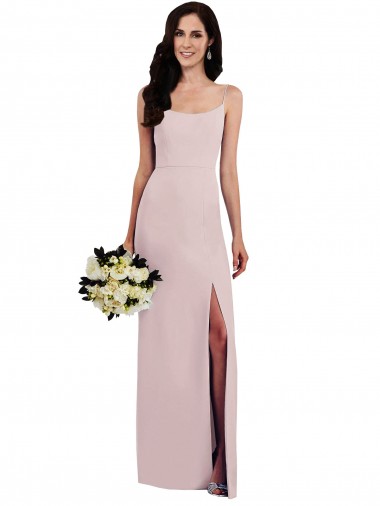 Comprar Trombeta Alças finas Crepe Esticado Comprimento Chão  Vestidos de Madrinha / Vestidos de Noite / Vestidos de Festa