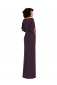 Comprar Bainha Decote V Spandex Comprimento Chão Uva Vestidos de Madrinha / Vestidos de Noite / Vestidos de Festa