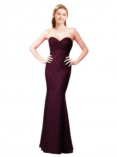 Comprar Linha A Amor Renda Comprimento Chão Uva Vestidos de Madrinha