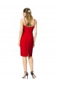 Comprar Bainha Amor Crepe Esticado Comprimento Chá Vermelho Vestidos de Madrinha / Vestidos de Noite / Vestidos de Festa / Vestidos de Cocktail / Vestidos de Homecoming
