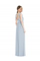 Comprar Linha A Amor Chiffon Comprimento Chão Vidro Marinho Vestidos de Madrinha
